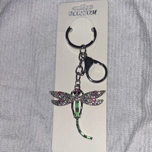 Dragonfly Keychain/Bag Charm (Pink/Green/Silver)